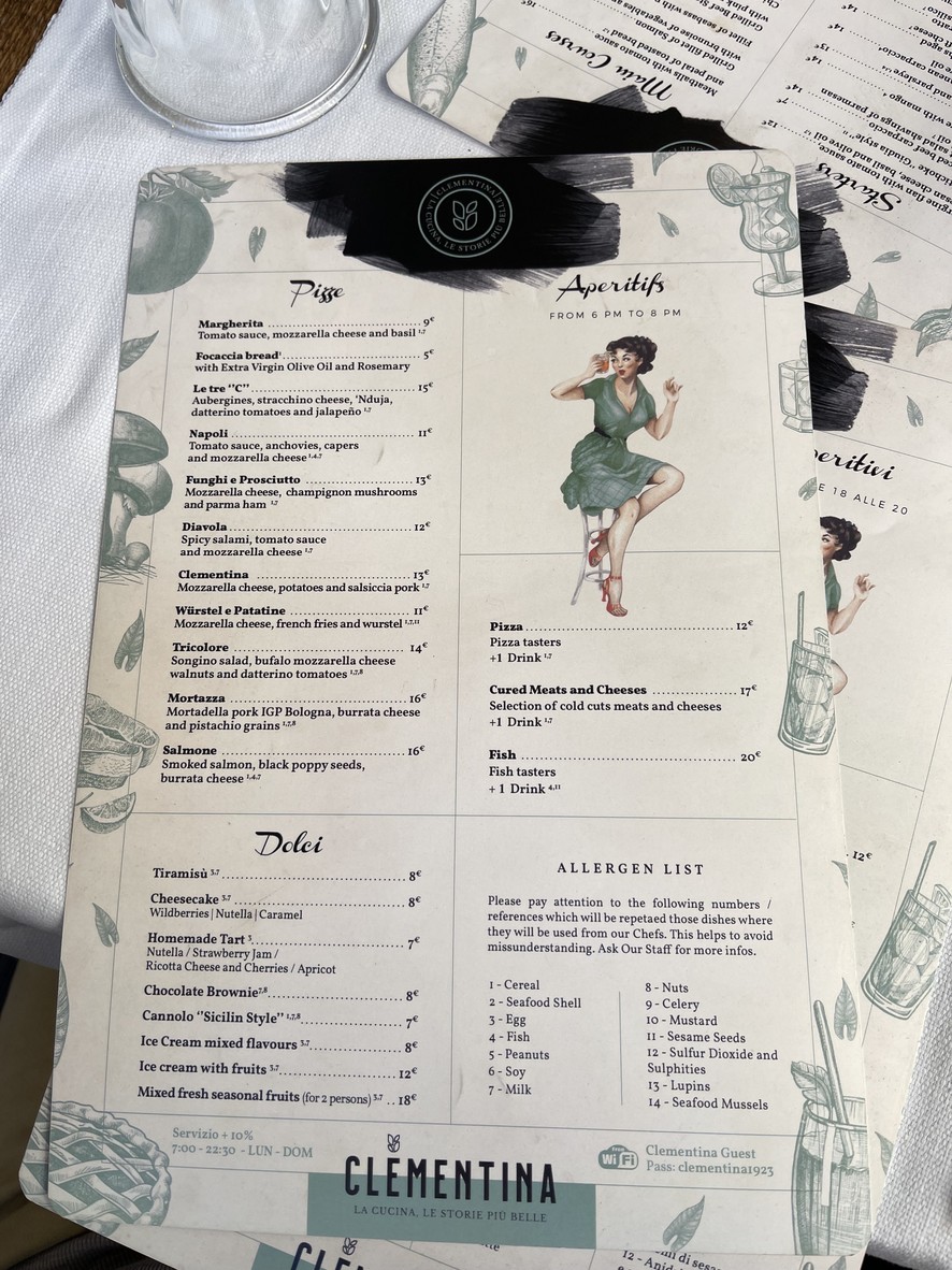 Clementina Bistrot & Bar | La cucina, le Storie più Belle menu 2