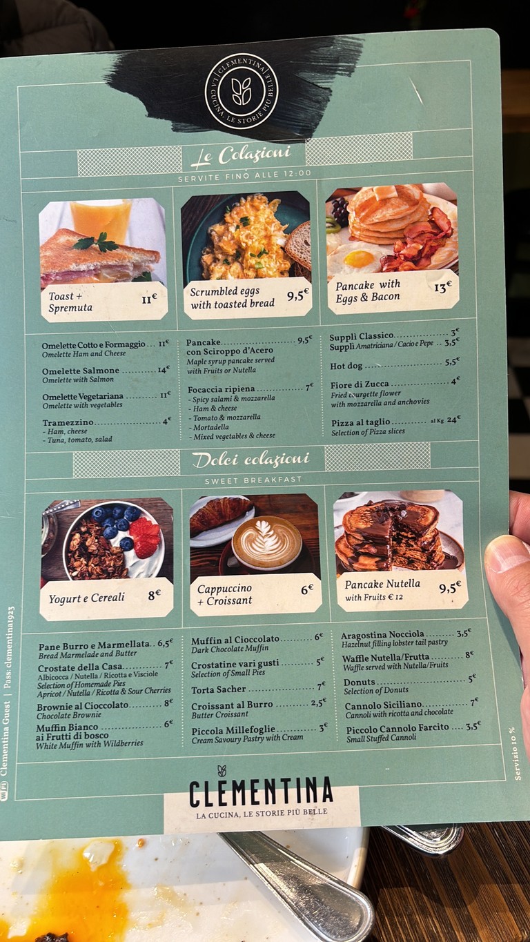 Clementina Bistrot & Bar | La cucina, le Storie più Belle menu 3