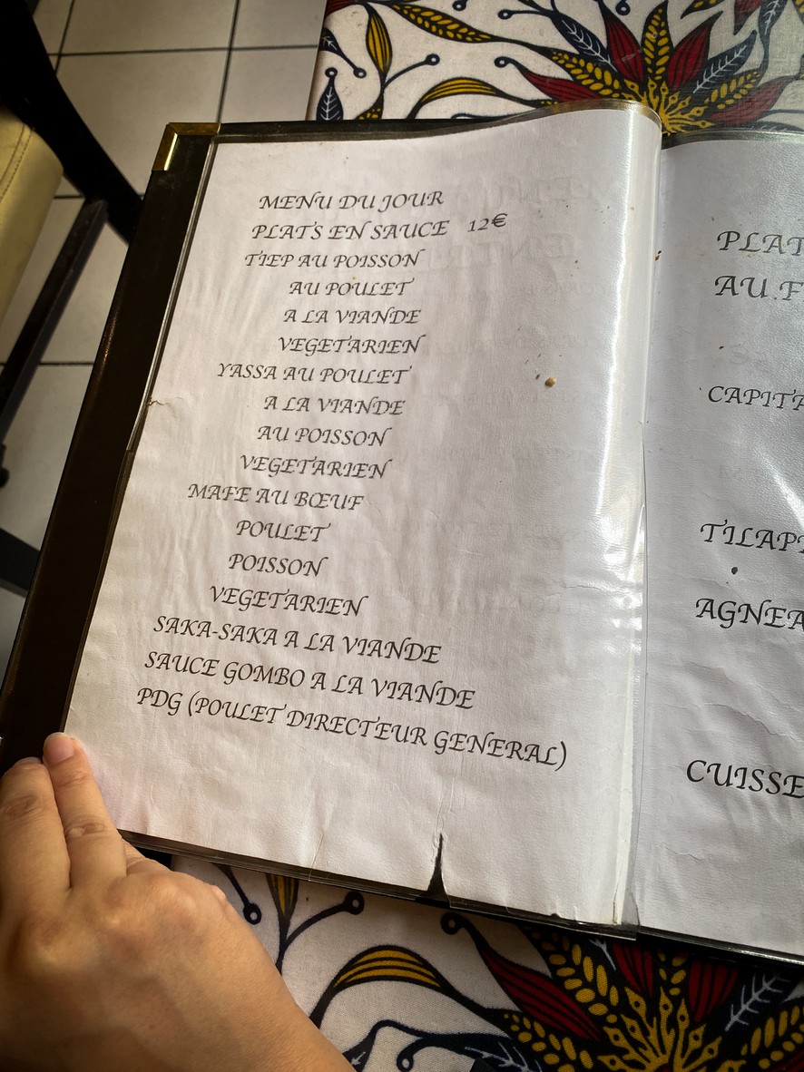 Le 15-17 Chez Khar menu 2