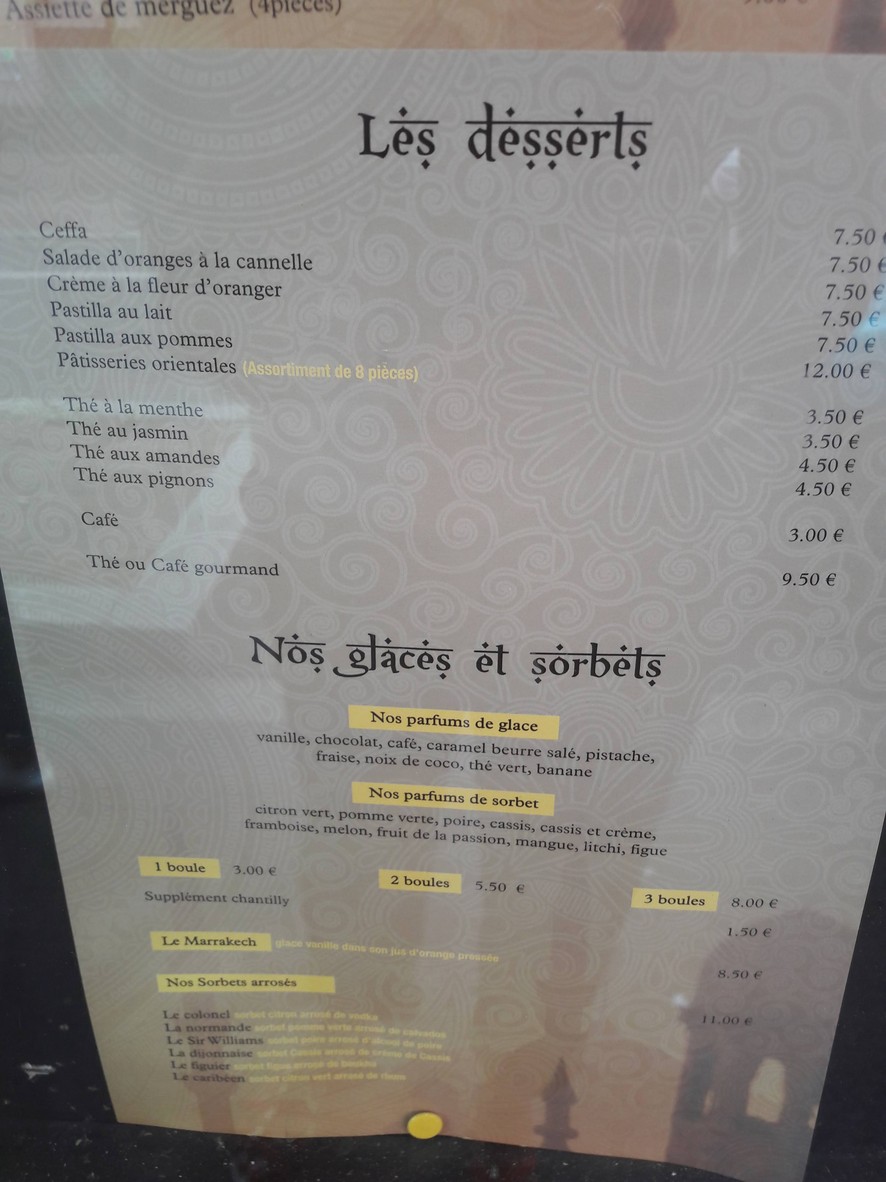 L'Ourika menu 4