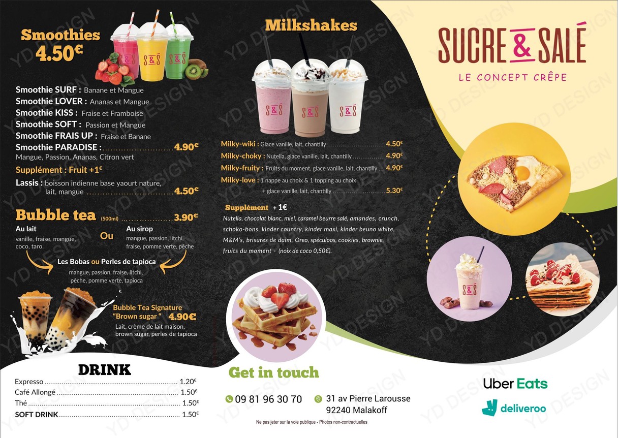 Sucre&Salé Malakoff menu 2