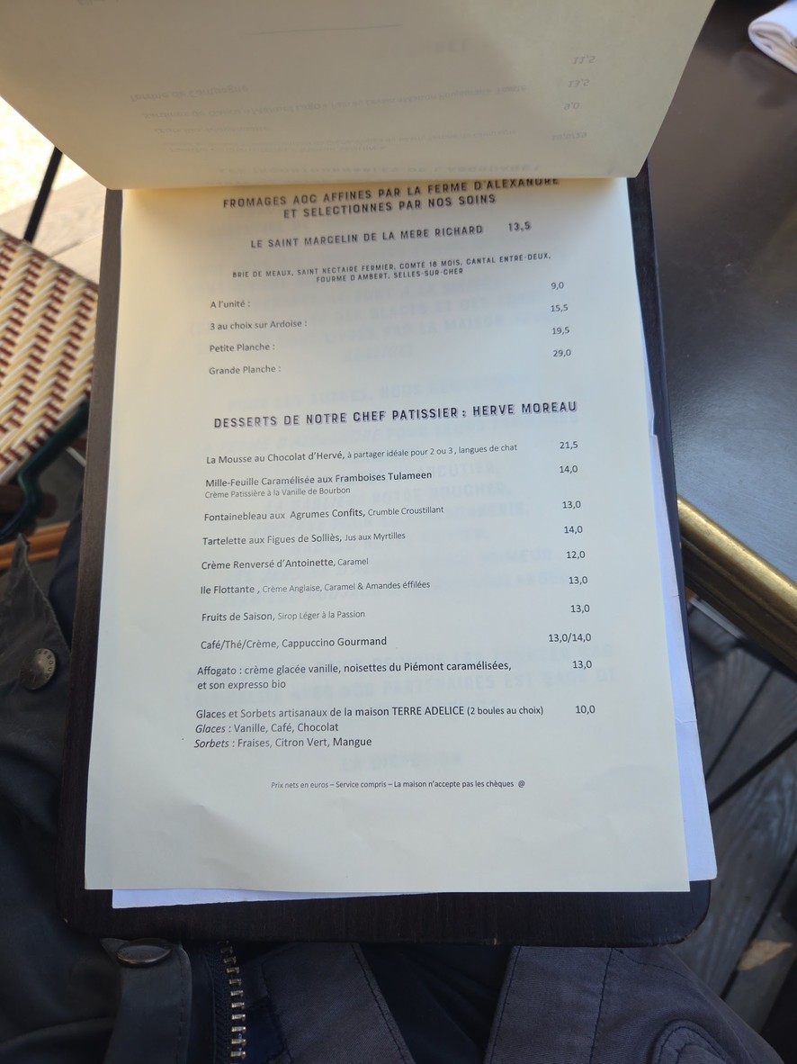 L'ABORDAGE Paris 8 menu 3