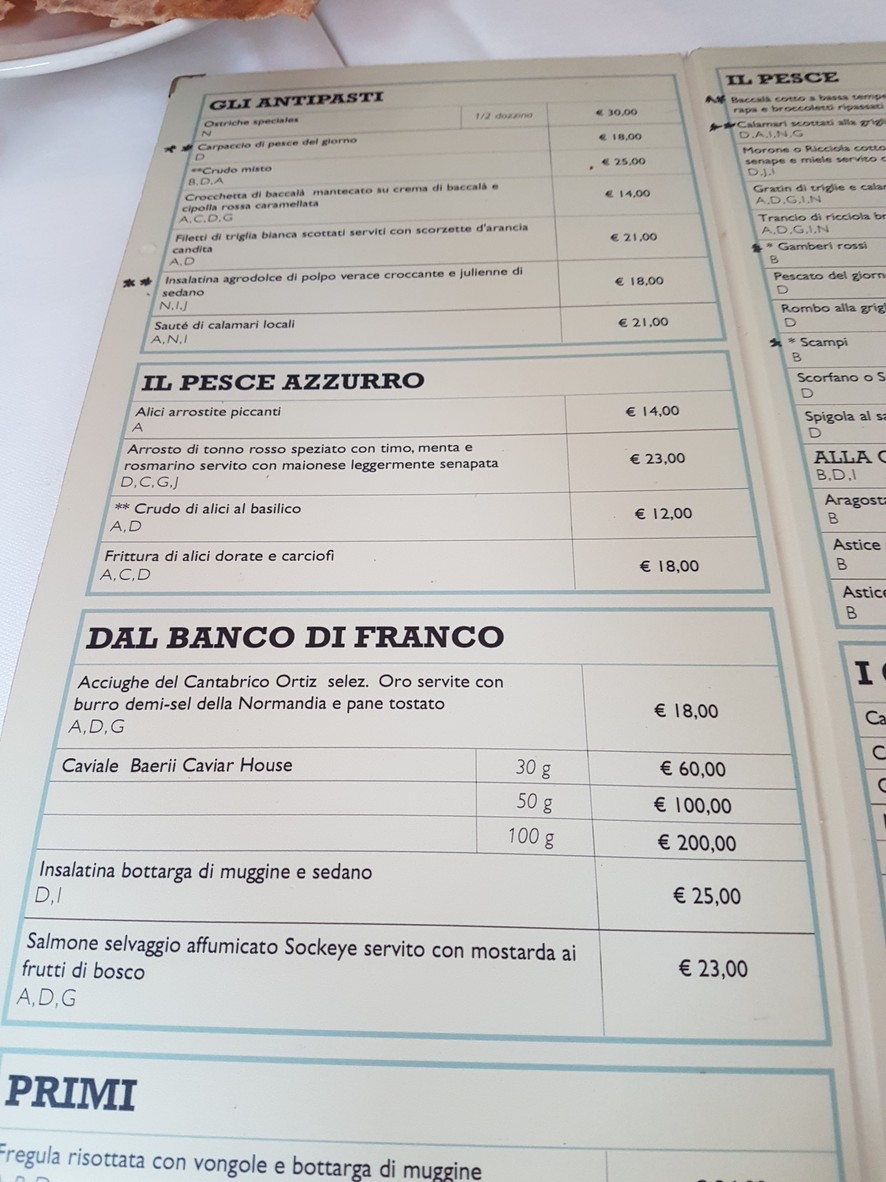 Ai Piani menu 1