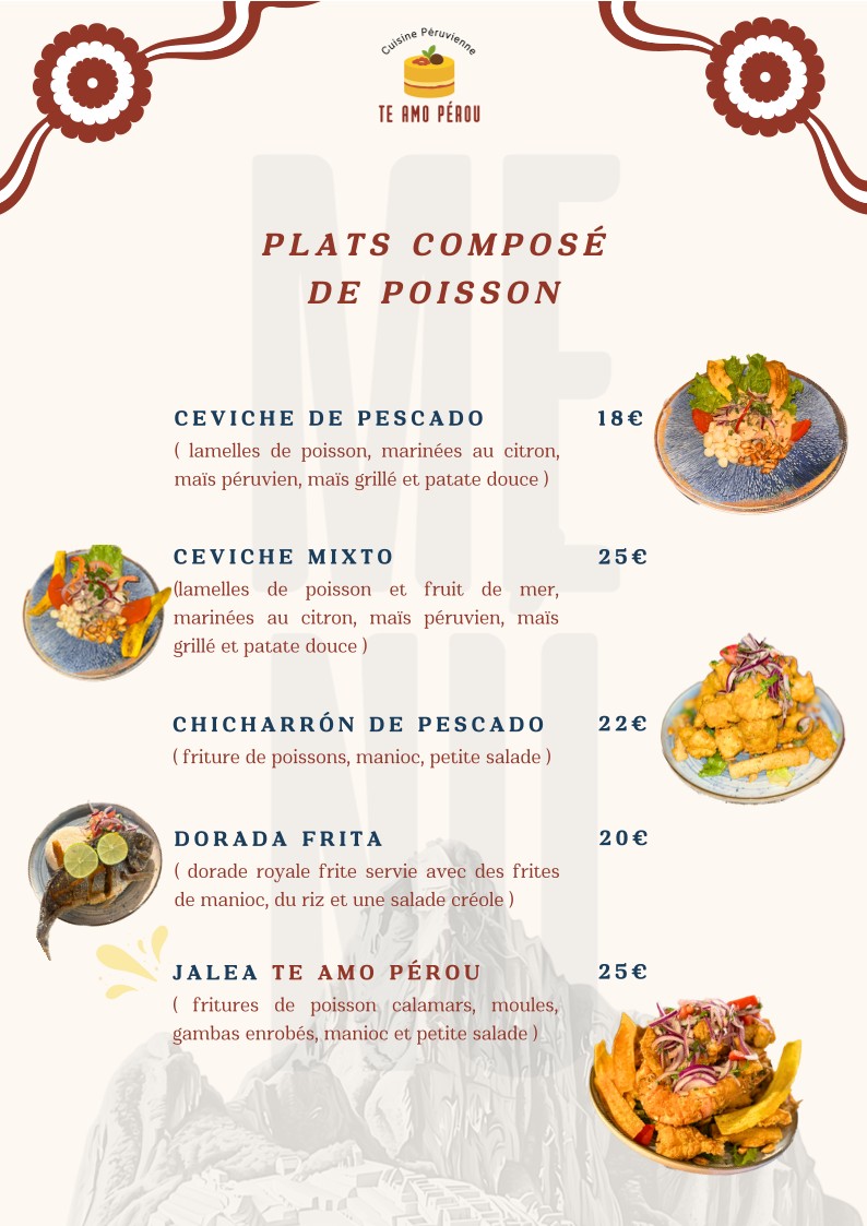 TE AMO PÉROU menu 3