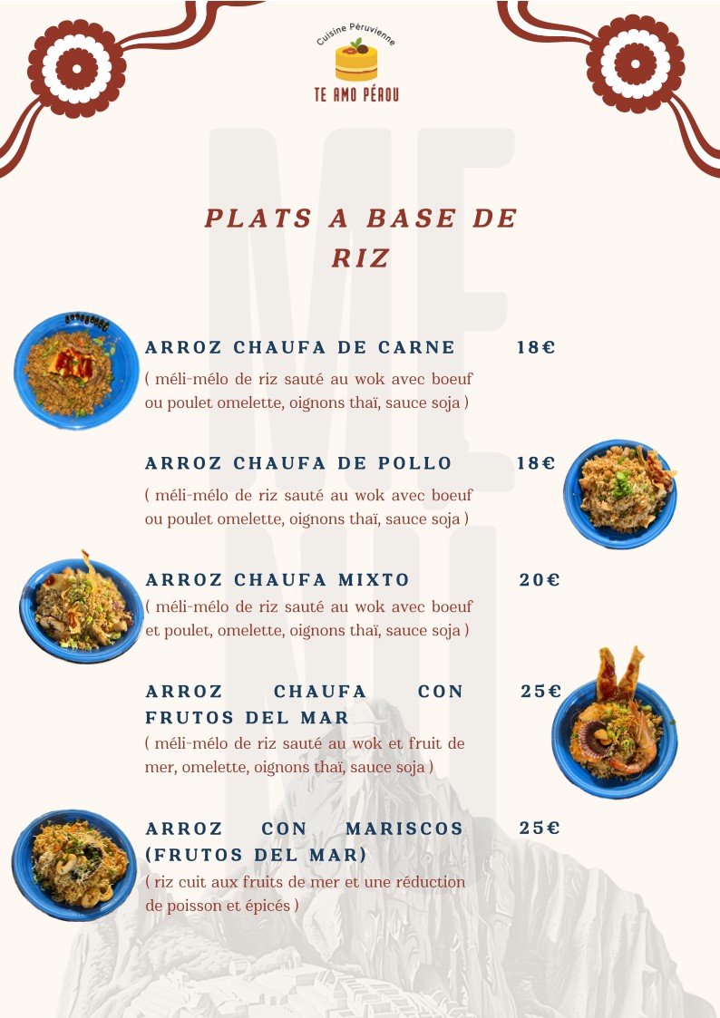 TE AMO PÉROU menu 4