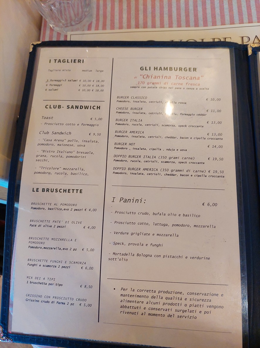 Volpe Pasini bistro italiano menu 2