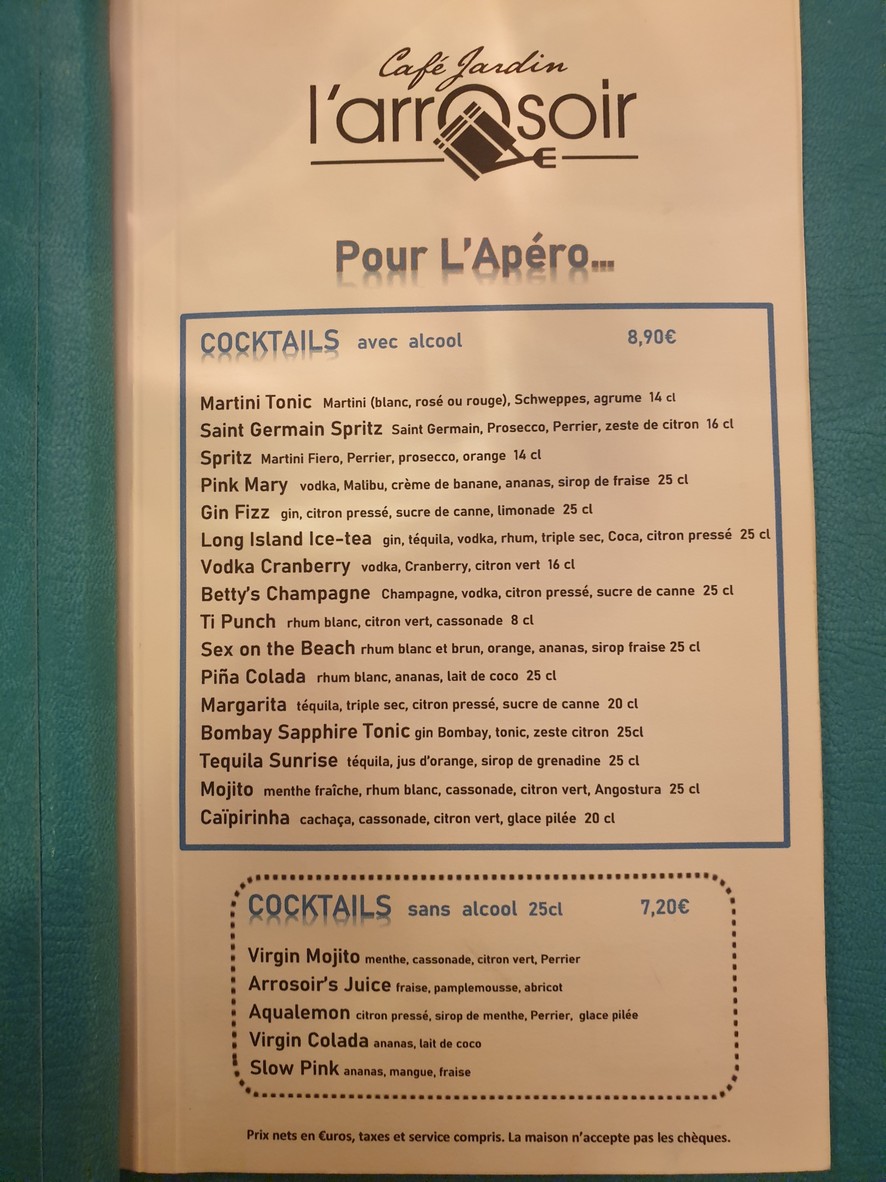 Café Restaurante L’Arrosoir menu 3