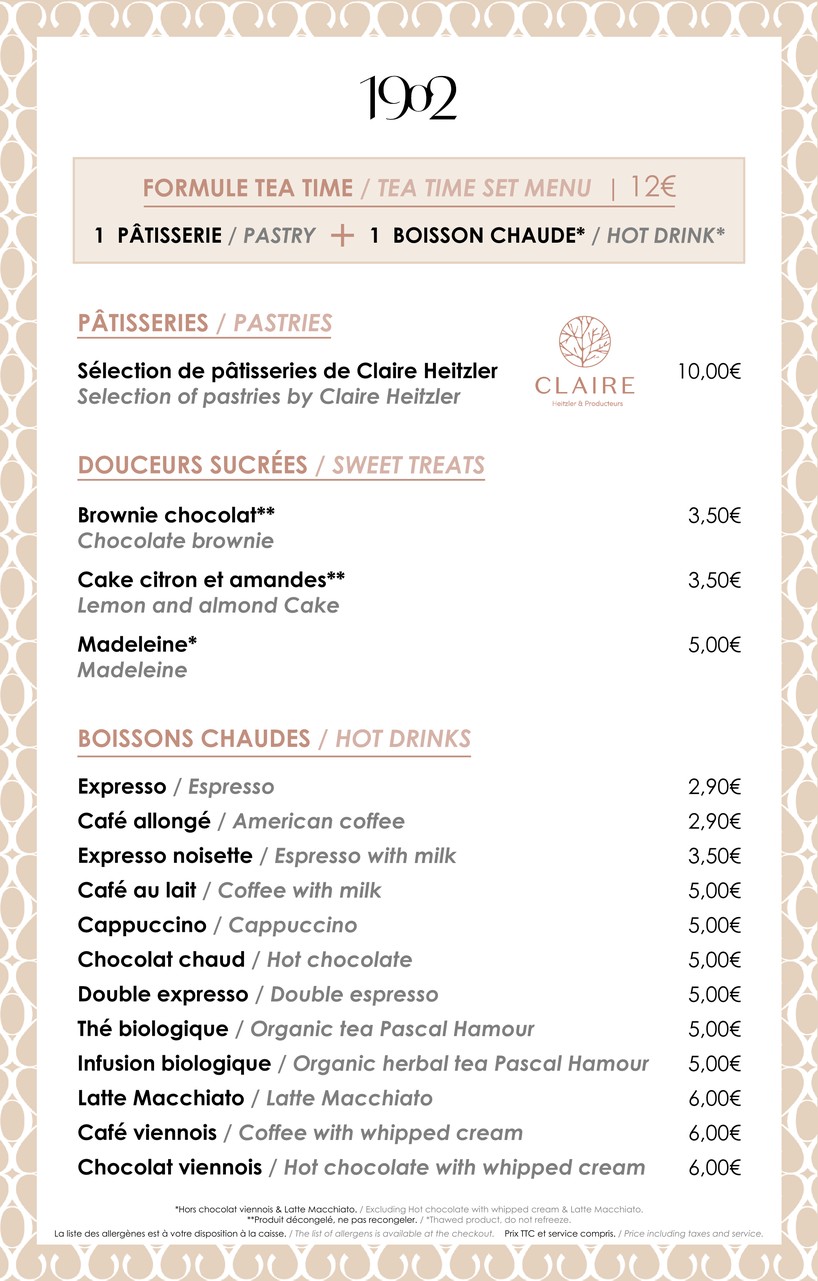 Café 1902 menu 2