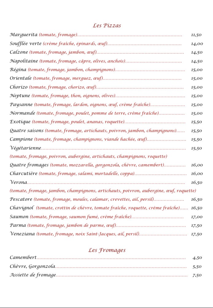 Verona menu 5