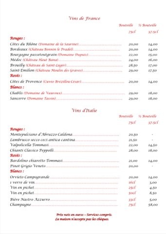 Verona menu 6