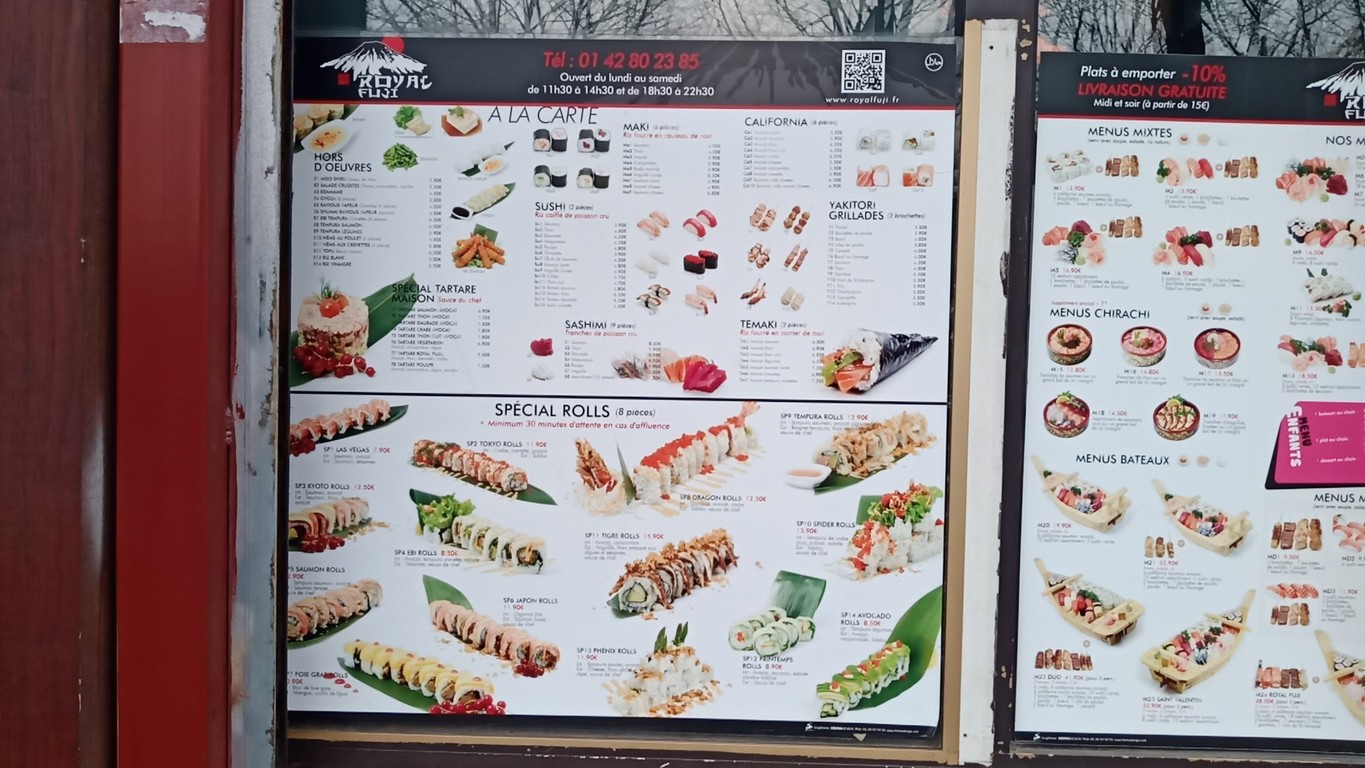 Royal Fuji menu 2