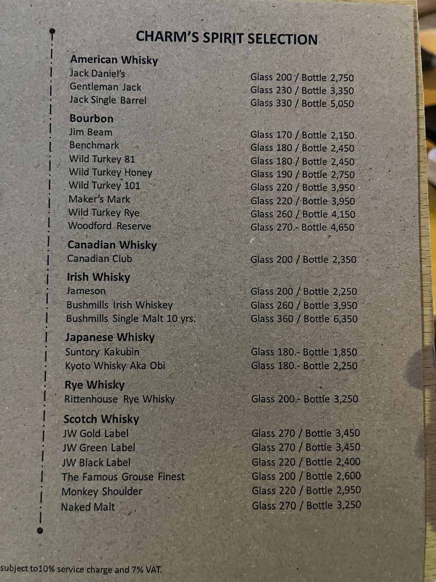 Charm Eatery and Bar menu 2