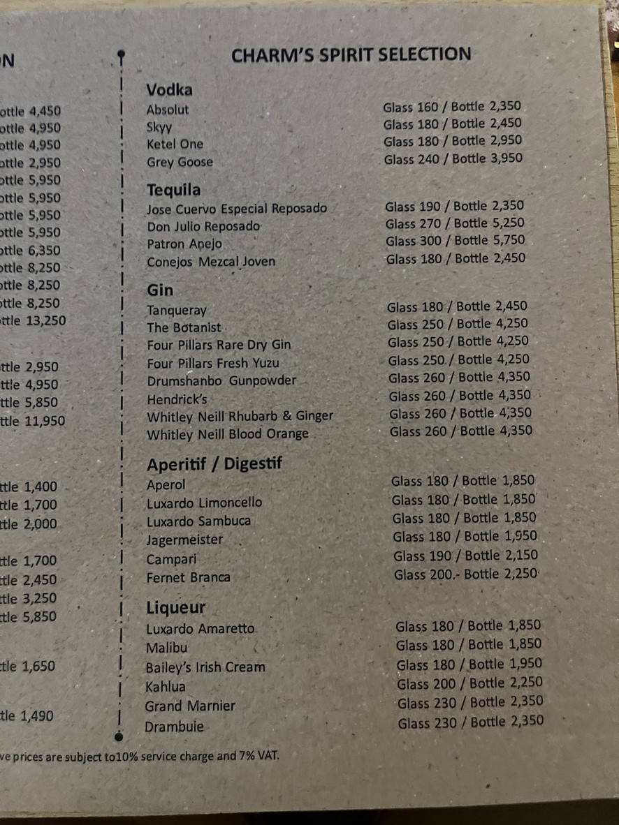 Charm Eatery and Bar menu 3