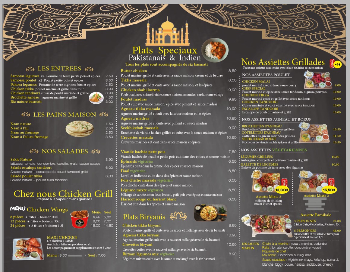 Chez Nous Grillades menu 2