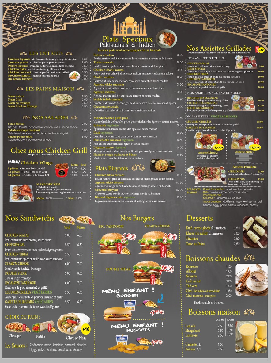 Chez Nous Grillades menu 3