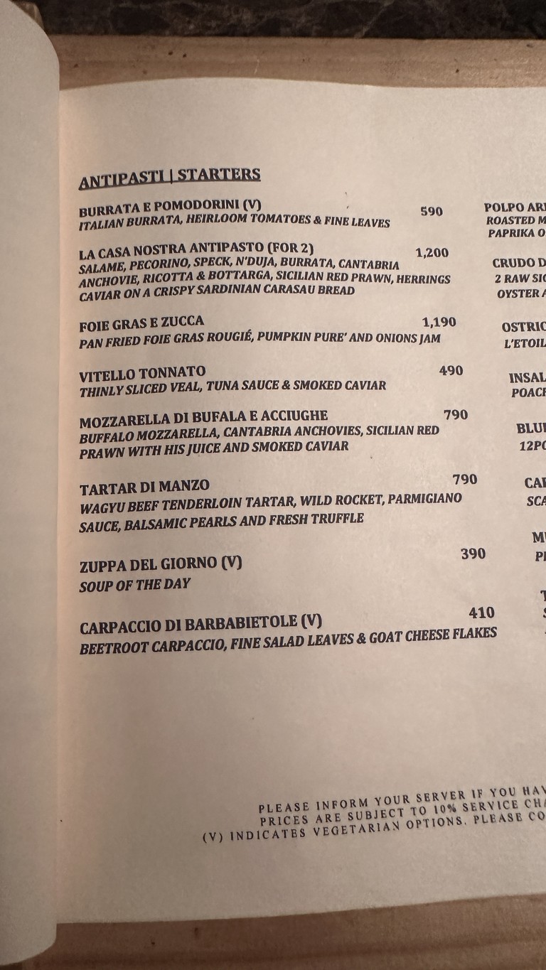 La Casa Nostra menu 3