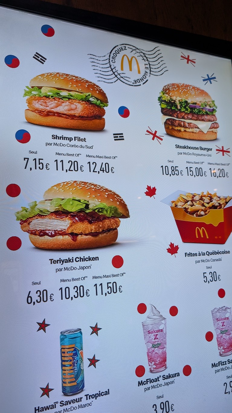 McDonald's menu 1