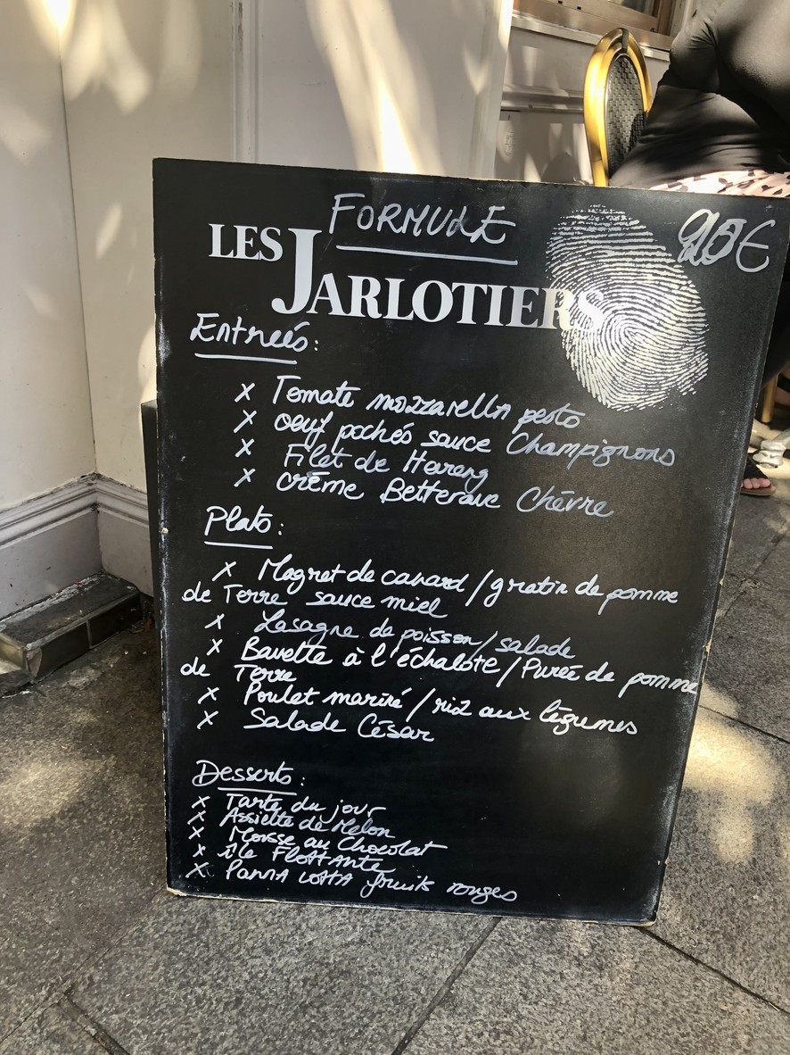 L'Amandine menu 1