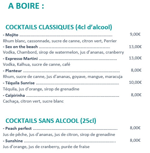 Restaurant-Bar Chez Jean Claude menu 3