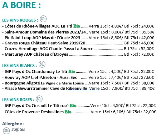 Restaurant-Bar Chez Jean Claude menu 5
