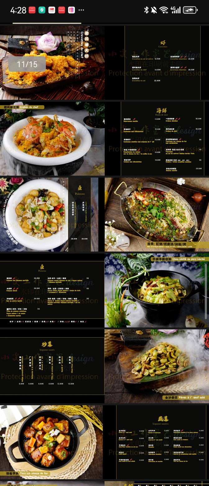 Délice Créatif menu 6