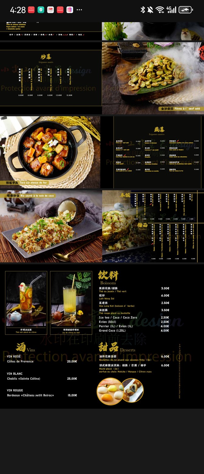 Délice Créatif menu 9