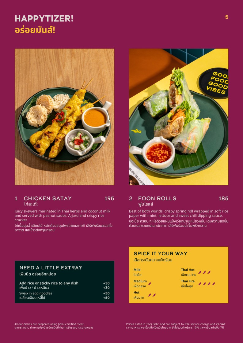 SOI Thaifoon menu 1