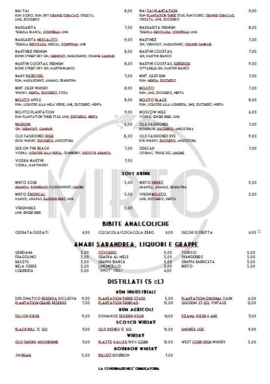 MIRTO - Latteria con cucina menu 3