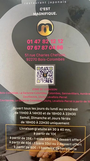 Msushi - bois colombes - cantine japonaise
