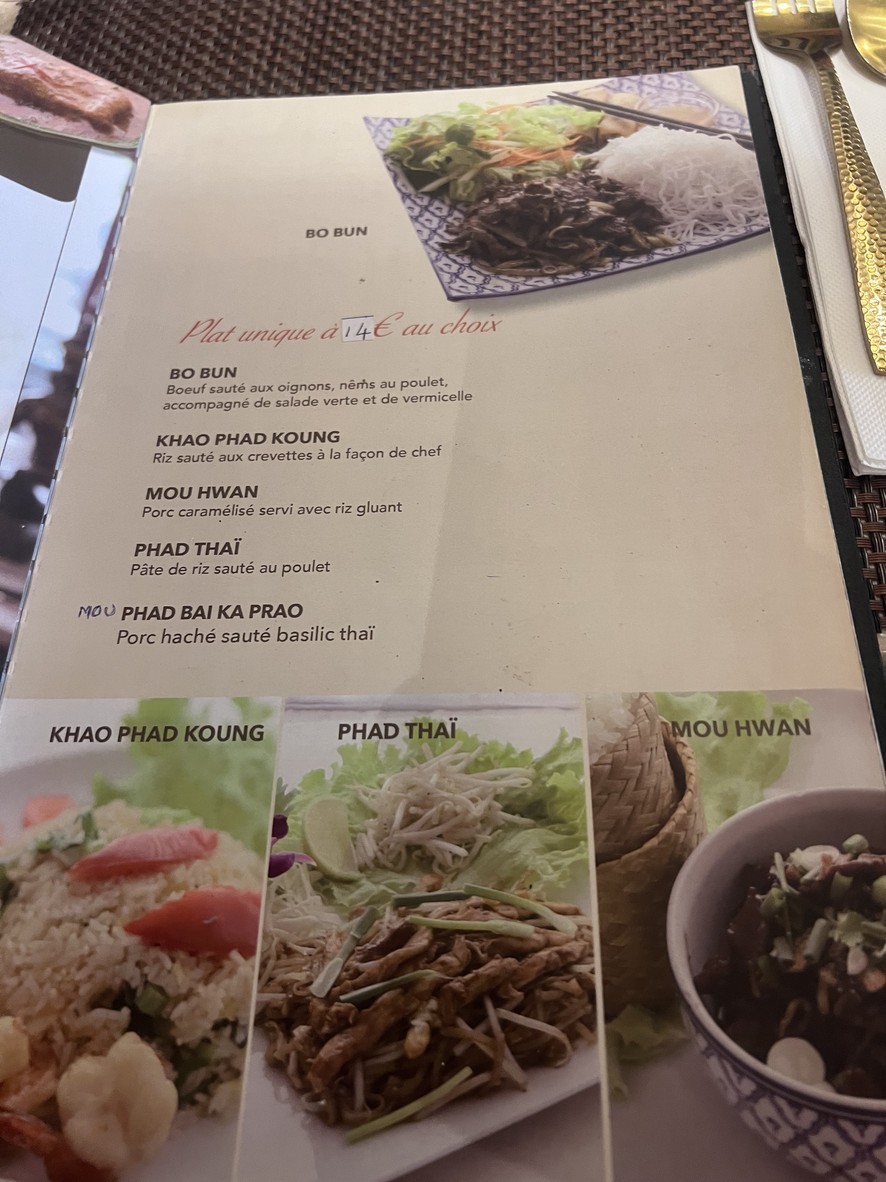 Thai Time menu 2