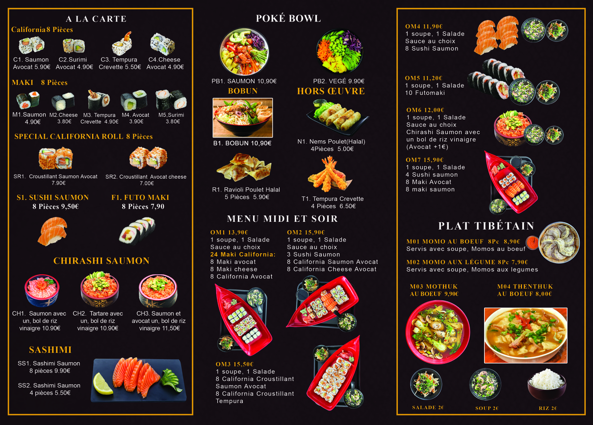 Tibétain Om Traiteur & Bubble Tea menu 2