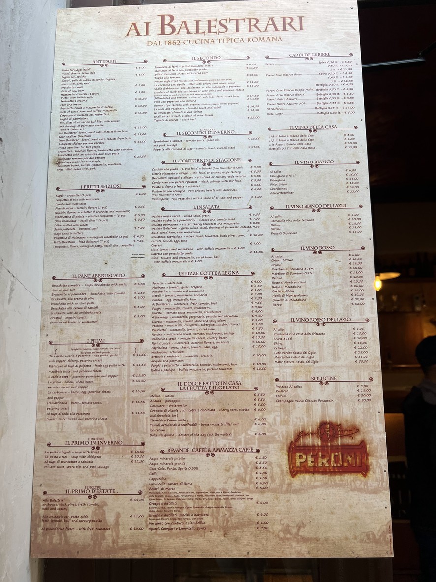 Ai Balestrari In Prati menu 1