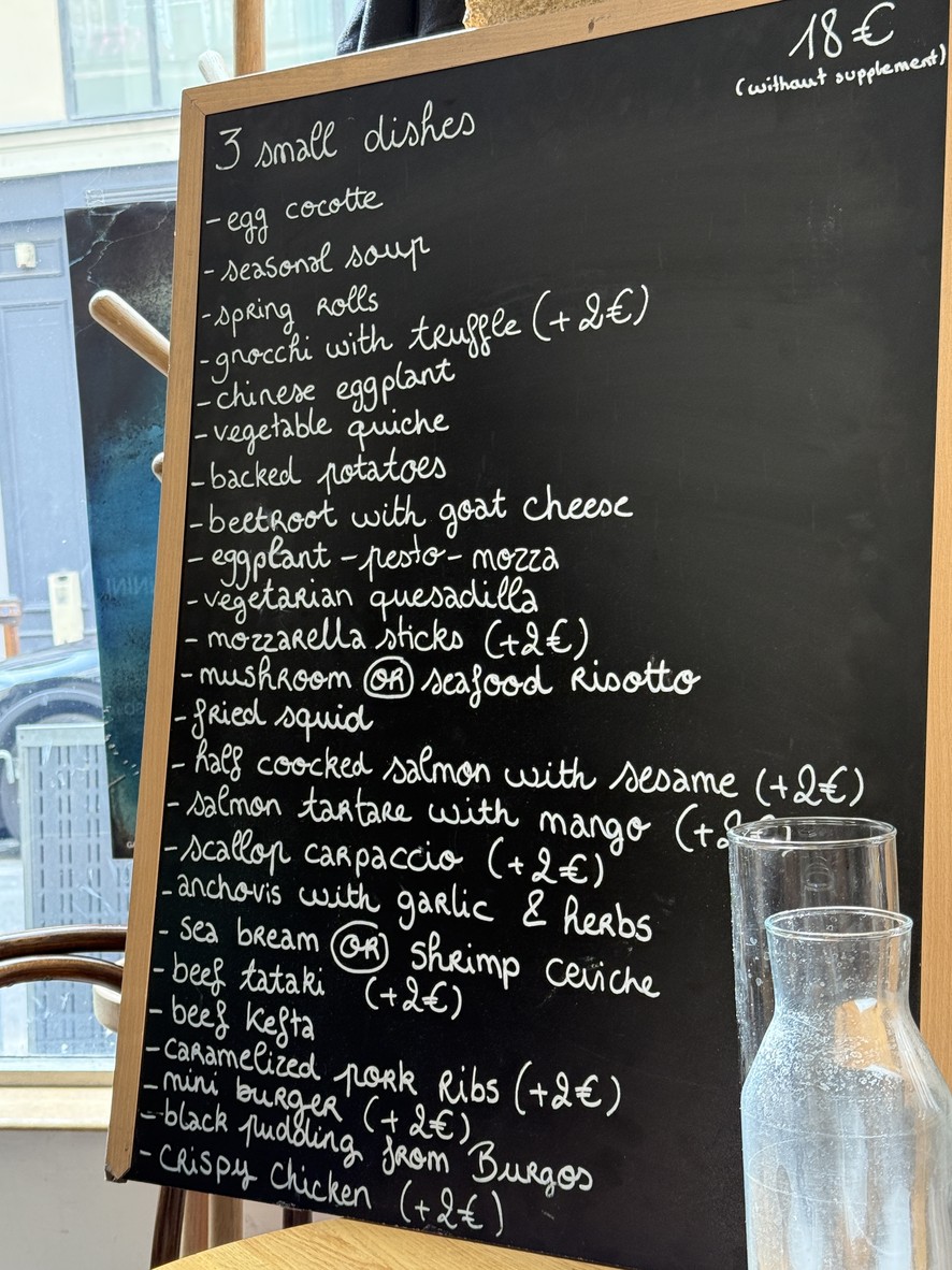 Les petites bouchées menu 1