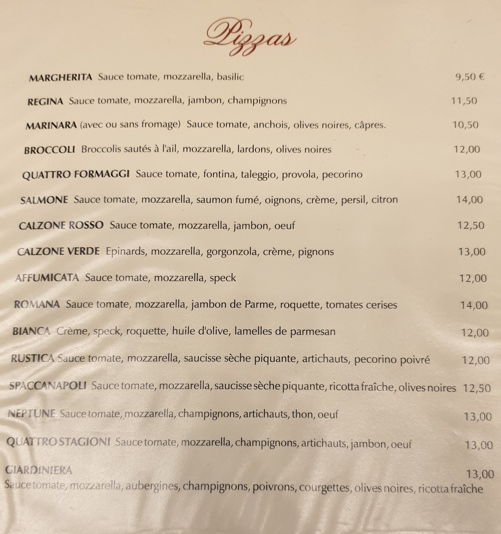 La Barolo menu 3