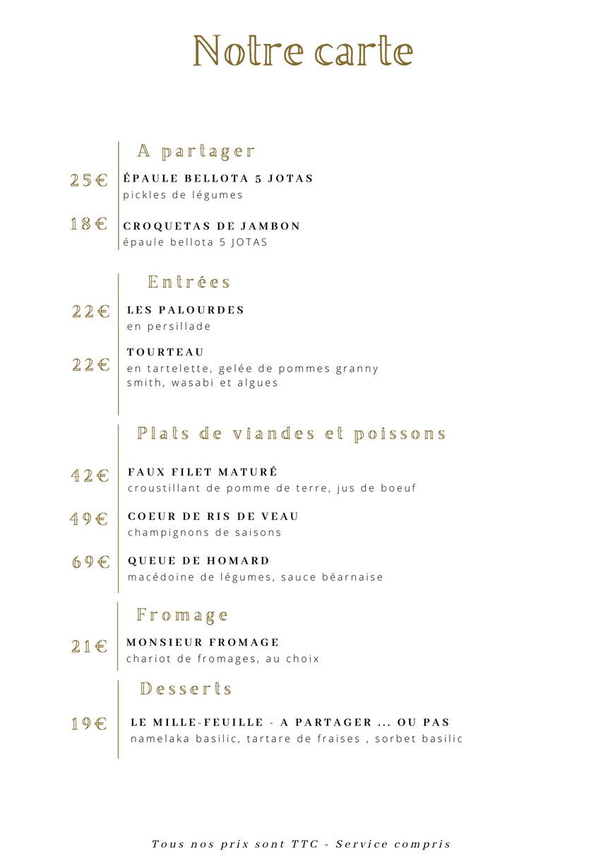 Restaurant La Salamandre menu 3
