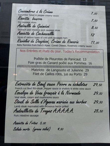 Restaurante de La Cordonnerie