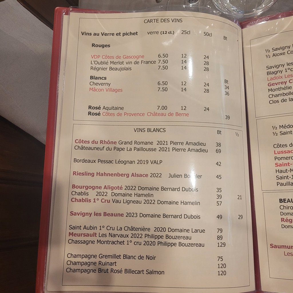 Restaurante de La Cordonnerie menu 3