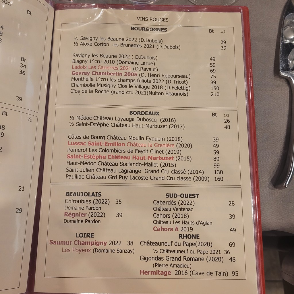 Restaurante de La Cordonnerie menu 4