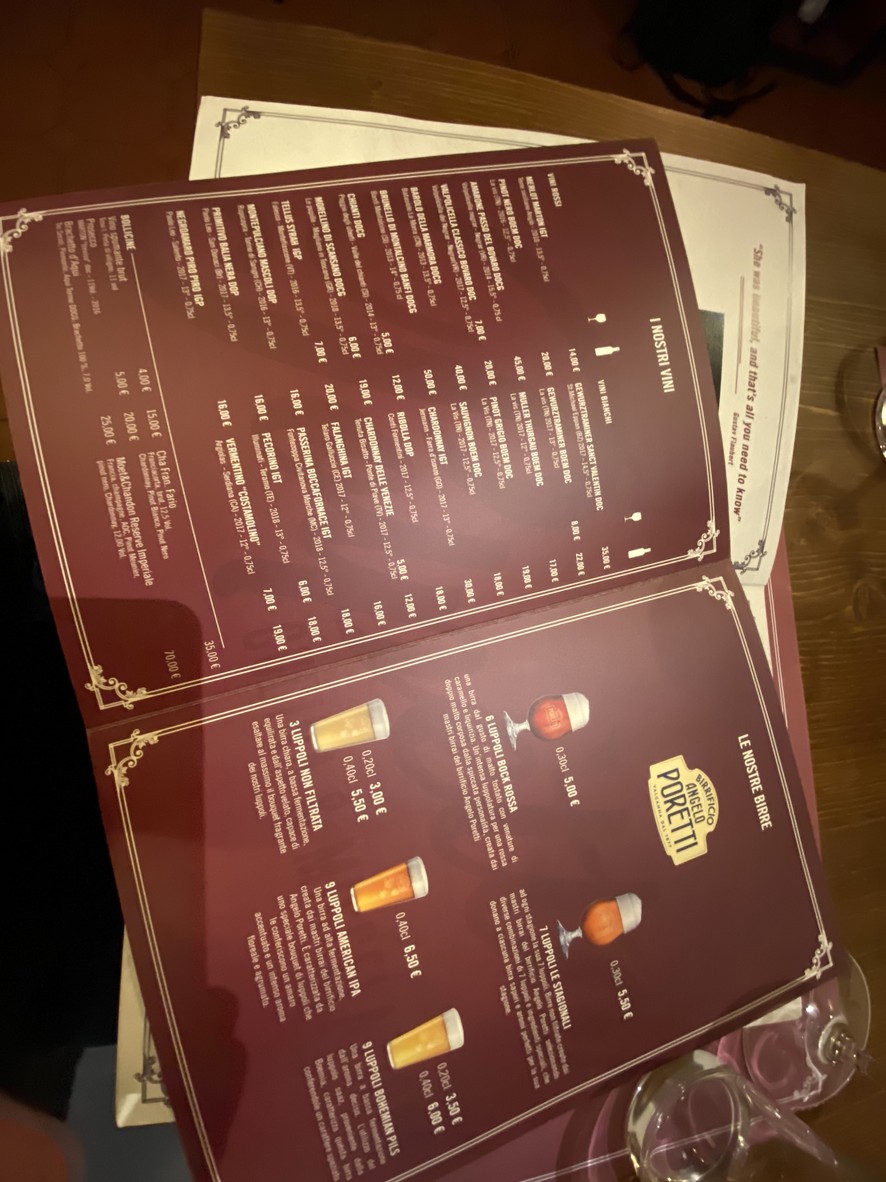 Polpetta Gazometro menu 2