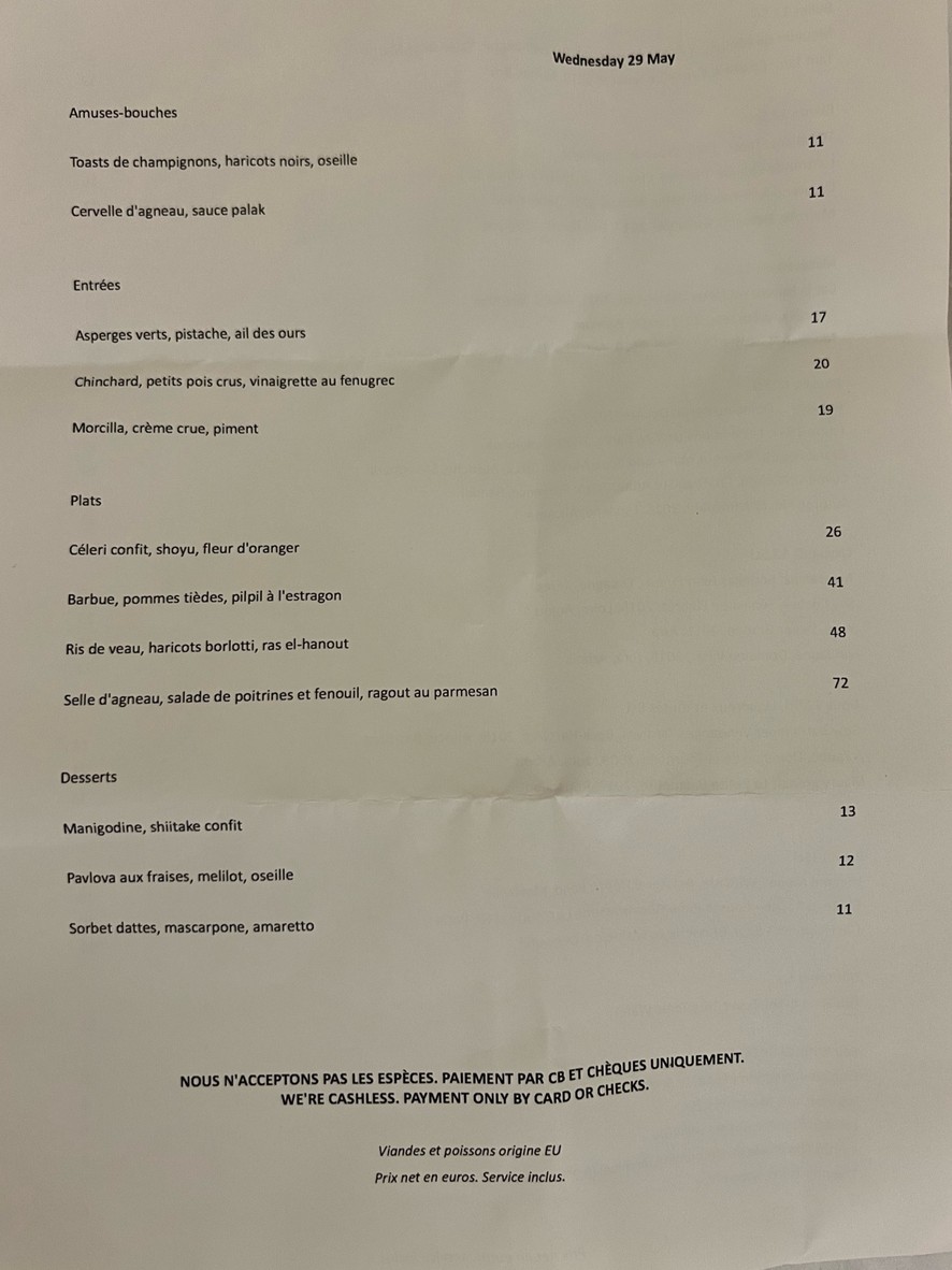 Vivant 2 menu 1