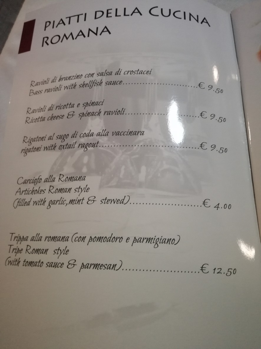 L'Ottavo Colle menu 1