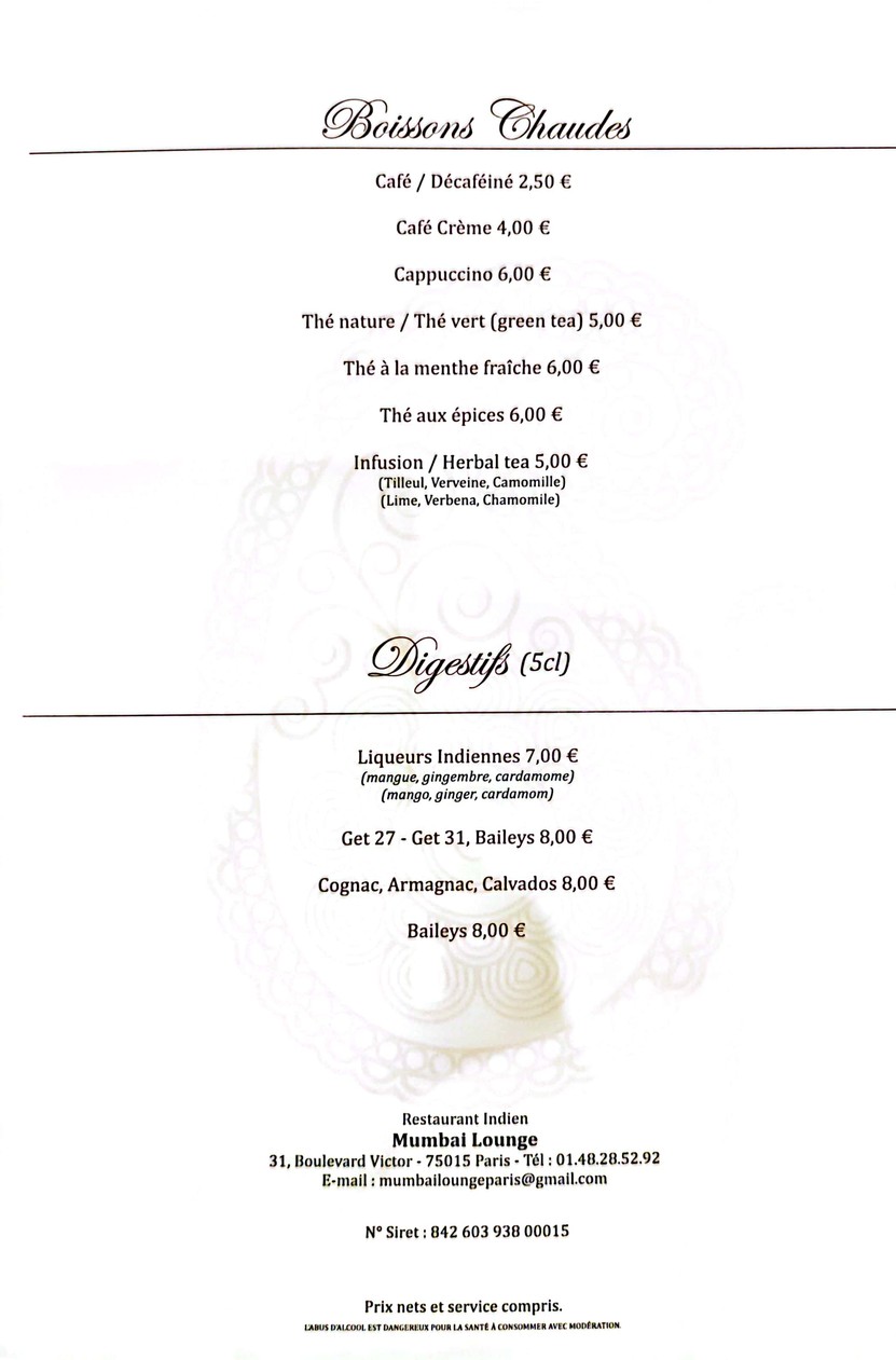 Mumbai Lounge menu 10