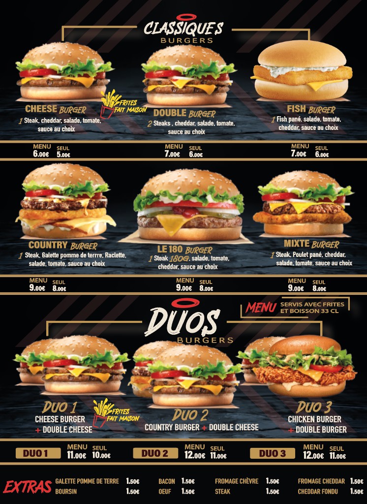 Maestro Burger's menu 2