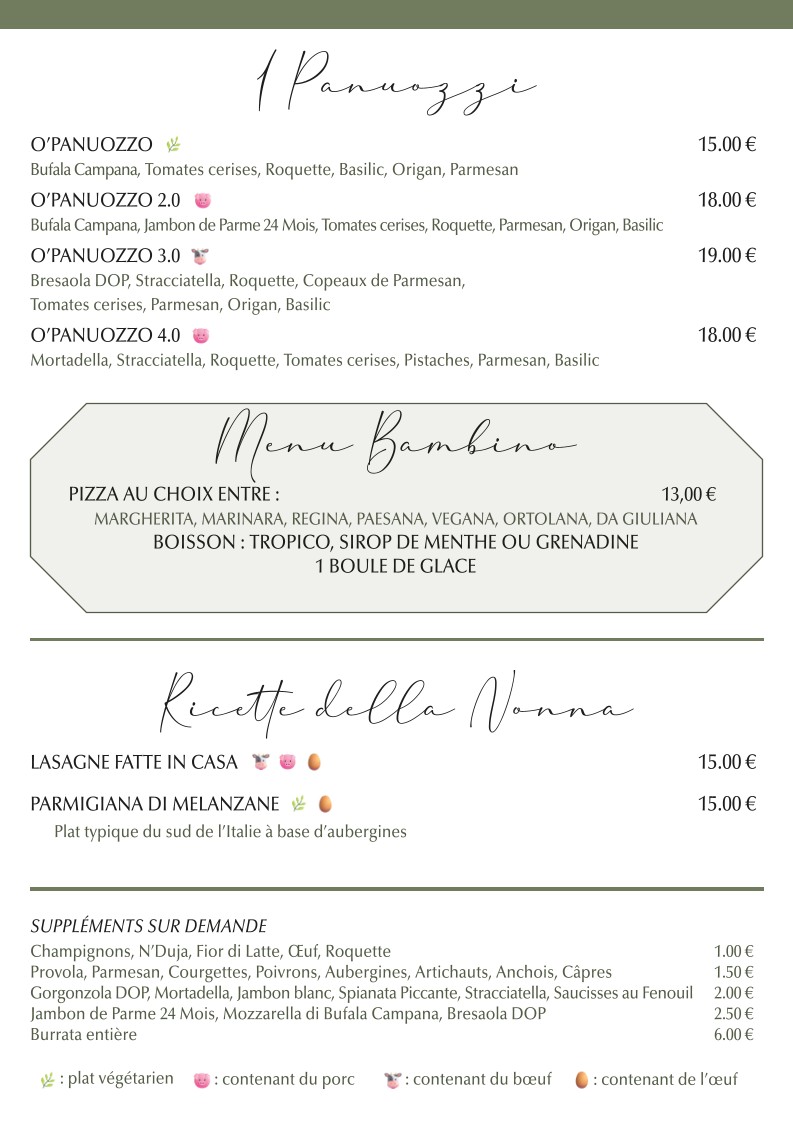 Da Giuliana menu 3