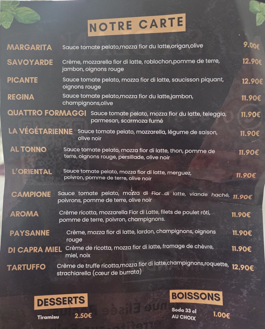 CASA BLANCA menu 2