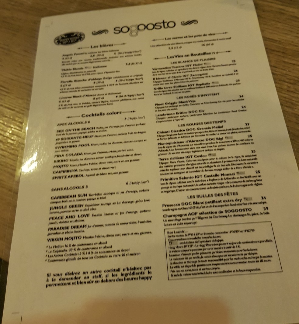 SOGOOSTO menu 2