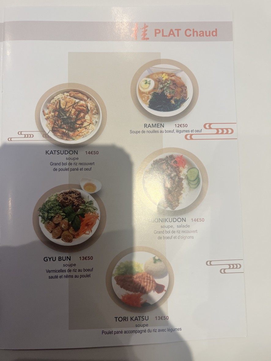 Katsura menu 3