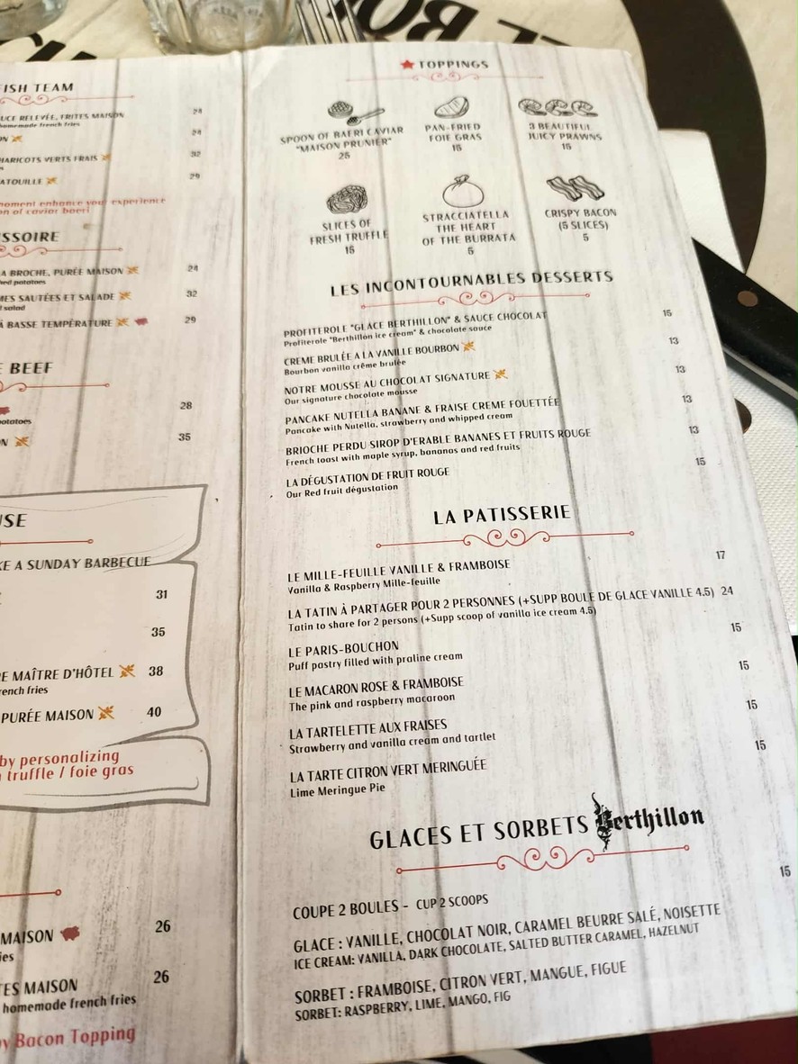 Le Bouchon menu 2