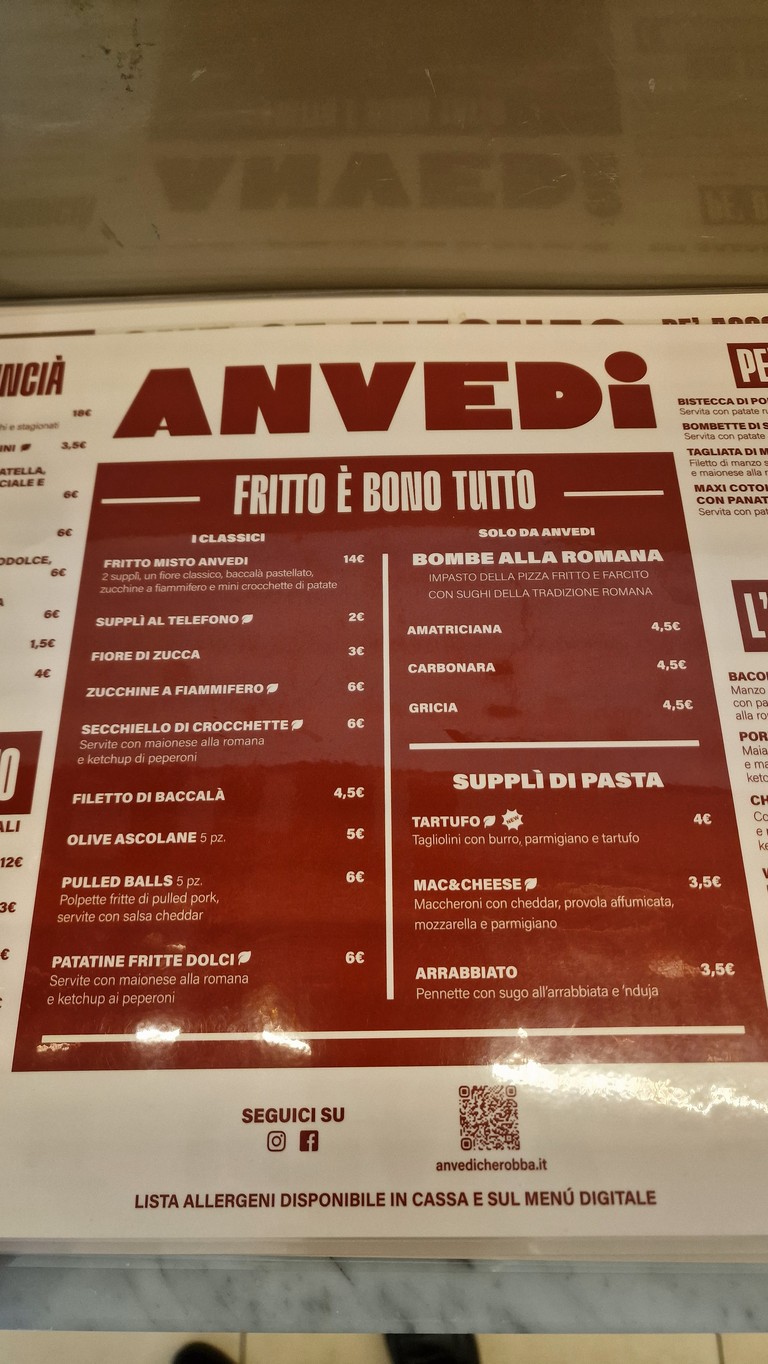 Anvedi Colli Portuensi menu 2