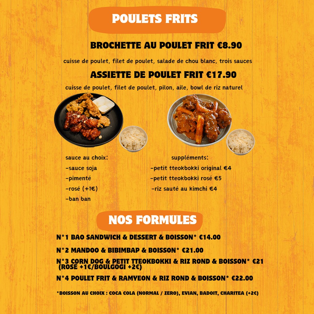 YOLEE restaurant coréen menu 4